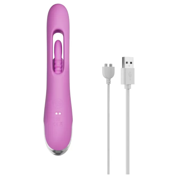 Good Vibes Only - vibratore a leva per clitoride con dito mobile (viola)