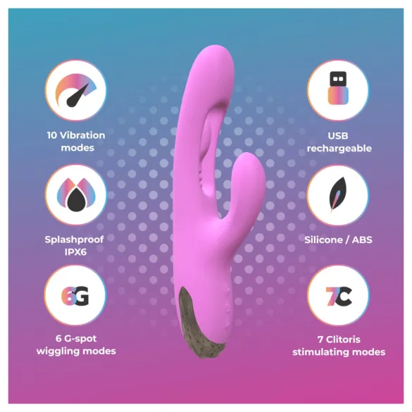 Good Vibes Only - vibratore a leva per clitoride con dito mobile (viola)