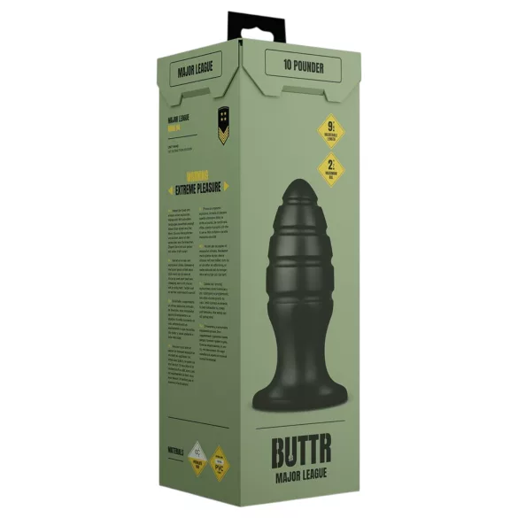 BUTTR Aftershock - plug anale gigante (nero) - 23 cm