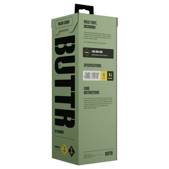 BUTTR Aftershock - plug anale gigante (nero) - 23 cm