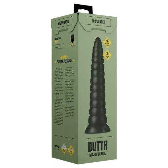 BUTTR Caterpiller - plug anale gigante (nero) - 29 cm