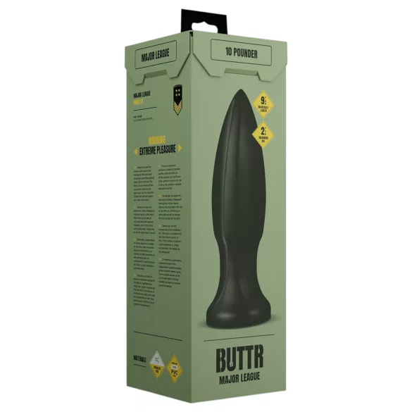 BUTTR Huge Explosive II - plug anale gigante (nero) - 29 cm