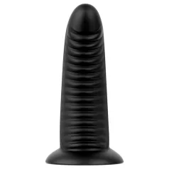   BUTTR Double Ribbed - grande plug anale a coste (nero) - 26 cm