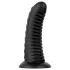 BUTTR Double Ribbed - grande plug anale a coste (nero) - 26 cm