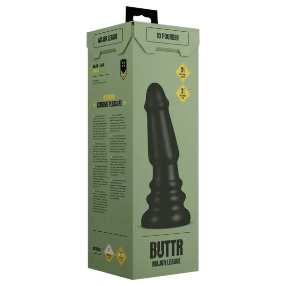 BUTTR Tactical II - plug anale gigante (nero) - 26 cm
