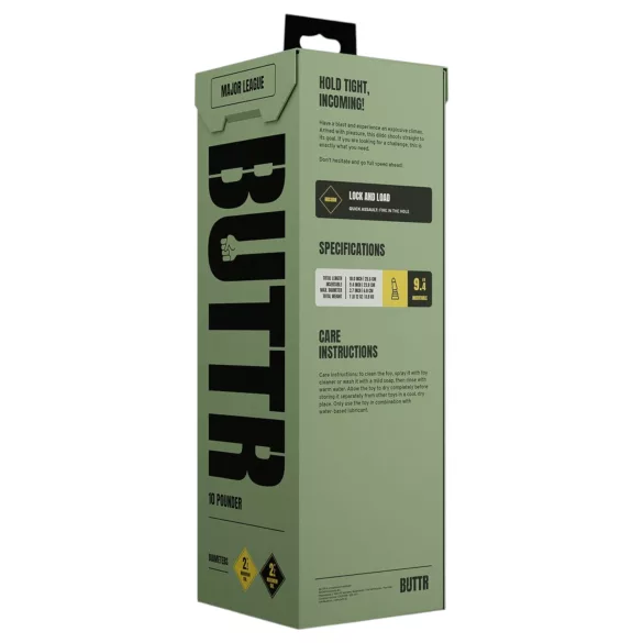 BUTTR Tactical II - plug anale gigante (nero) - 26 cm