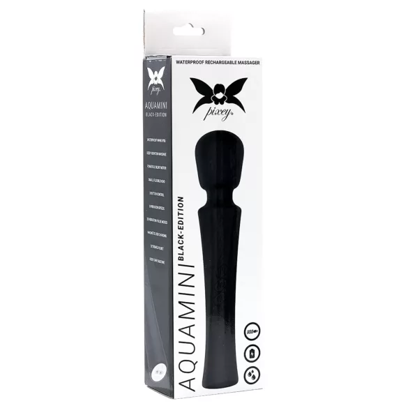 Pixey Aquamini - mini wand vibratore (nero)