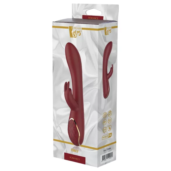 Romance Emily - vibratore punto G con braccio clitorideo - silicone rosso