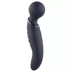 Glam - vibratore wand a doppia estremità (grigio scuro)