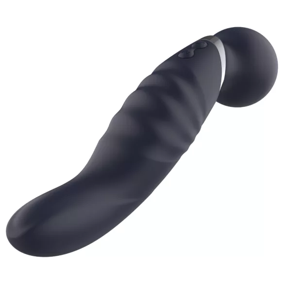Glam - vibratore wand a doppia estremità (grigio scuro)