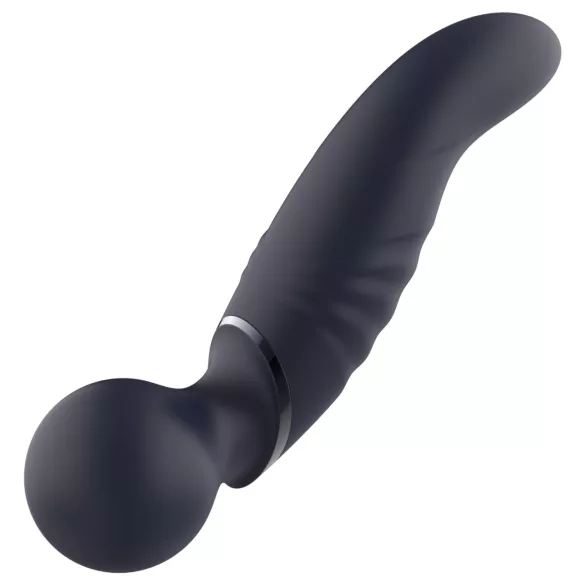 Glam - vibratore wand a doppia estremità (grigio scuro)