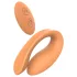 Glam - vibratore coppia ricaricabile con telecomando - silicone arancione