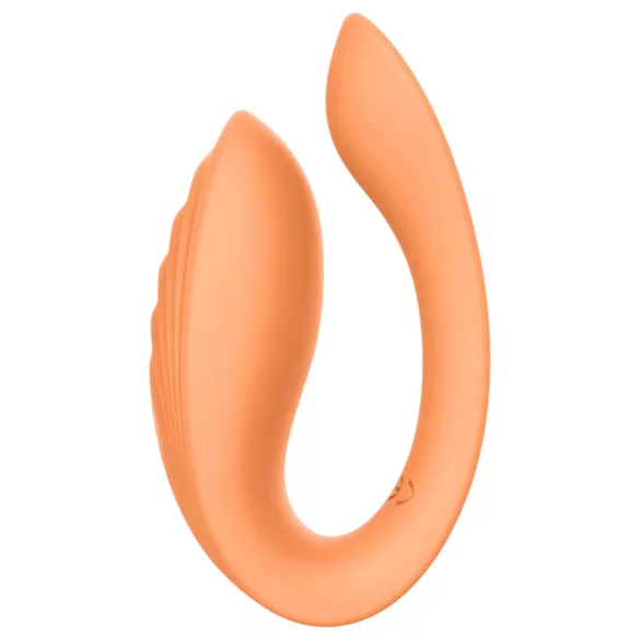 Glam - vibratore coppia ricaricabile con telecomando - silicone arancione