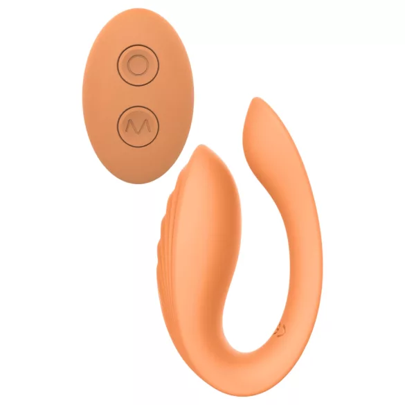 Glam - vibratore coppia ricaricabile con telecomando - silicone arancione