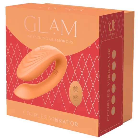 Glam - vibratore coppia ricaricabile con telecomando - silicone arancione