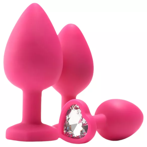 Kit di addestramento anale Flirts - set di plug anali (3 pezzi) - rosa