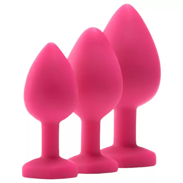 Kit di addestramento anale Flirts - set di plug anali (3 pezzi) - rosa