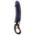 Goddess - vibratore riscaldante zigrinato (blu scuro)