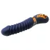 Goddess - vibratore riscaldante zigrinato (blu scuro)