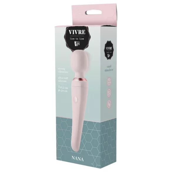 Vivre Nana - vibratore massaggiante ricaricabile - silicone rosa