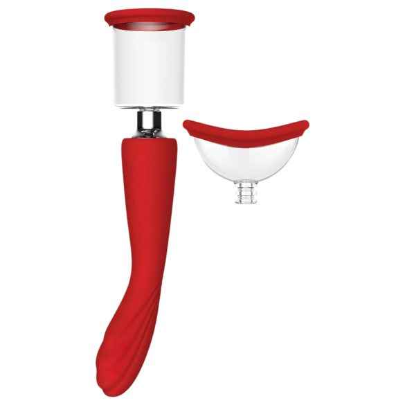 Red Revolution Georgia - Vibratore G-spot e pompa vaginale (rosso)