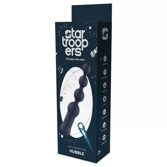 Startroopers Hubble - vibratore anale perlato ricaricabile - blu