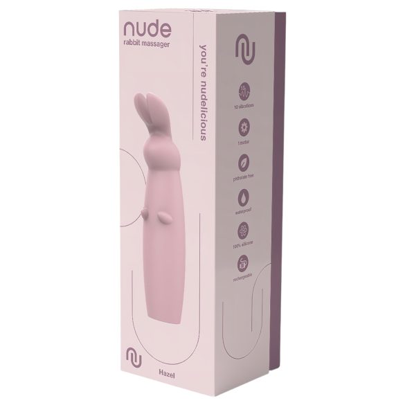 Nude Hazel - vibratore clitorideo rabbit ricaricabile - silicone viola