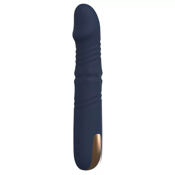 Goddess - vibratore rotante con perline spingenti (blu scuro)