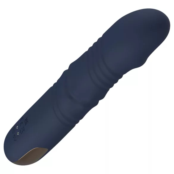 Goddess - vibratore rotante con perline spingenti (blu scuro)