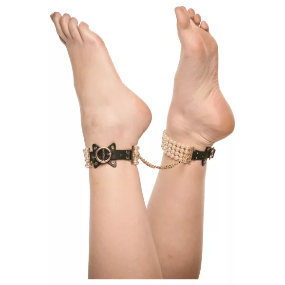 Allure - cavigliera con perle - nero