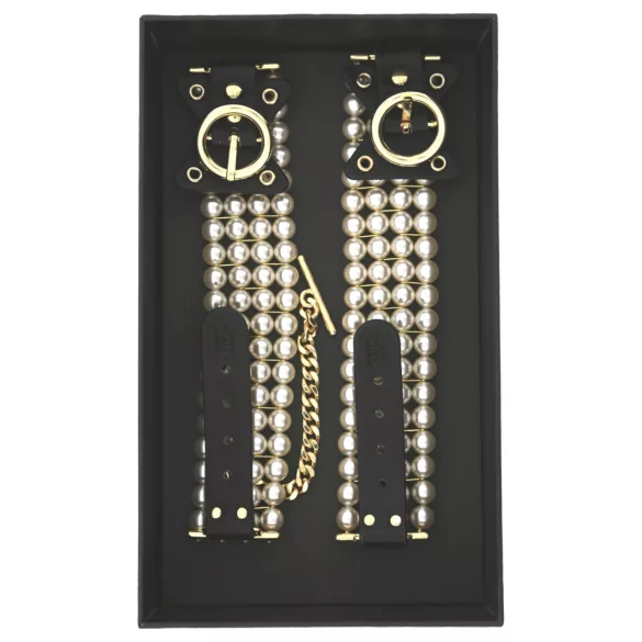 Allure - cavigliera con perle - nero