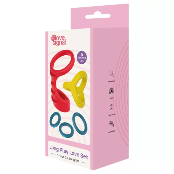 Dreamtoys Love Signal - set di anelli fallici (multicolore)