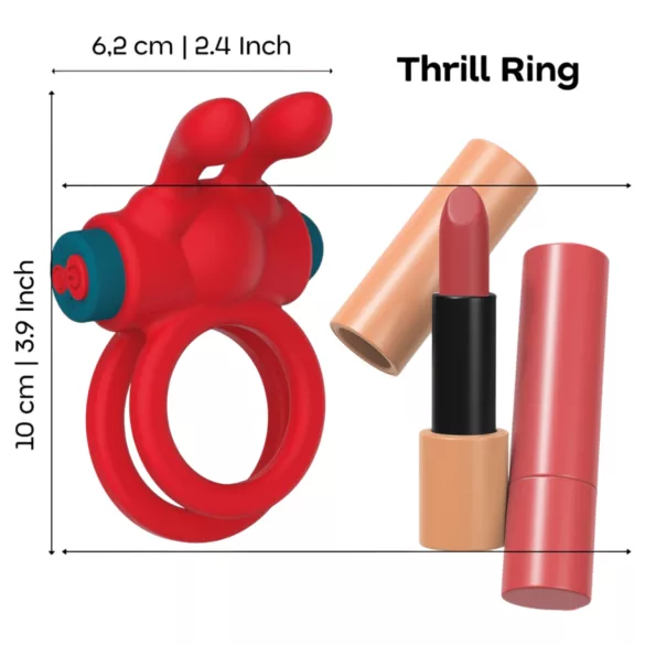 Dreamtoys Love Signal - anello vibrante per pene (rosso)