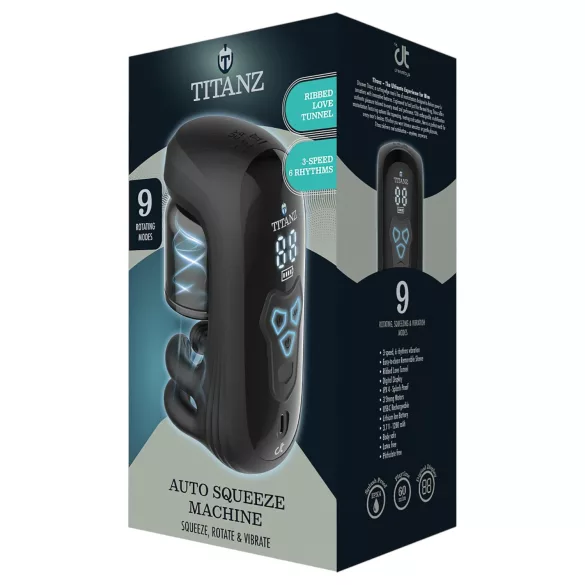 Titanz Auto Squeeze - masturbatore automatico (nero)