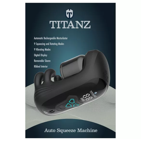 Titanz Auto Squeeze - masturbatore automatico (nero)