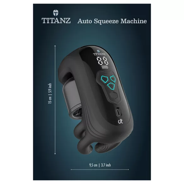 Titanz Auto Squeeze - masturbatore automatico (nero)