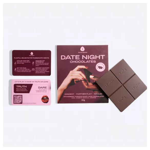 The Oh Collective Date Night - cioccolato fondente con mele e fragole per coppie (50 g)