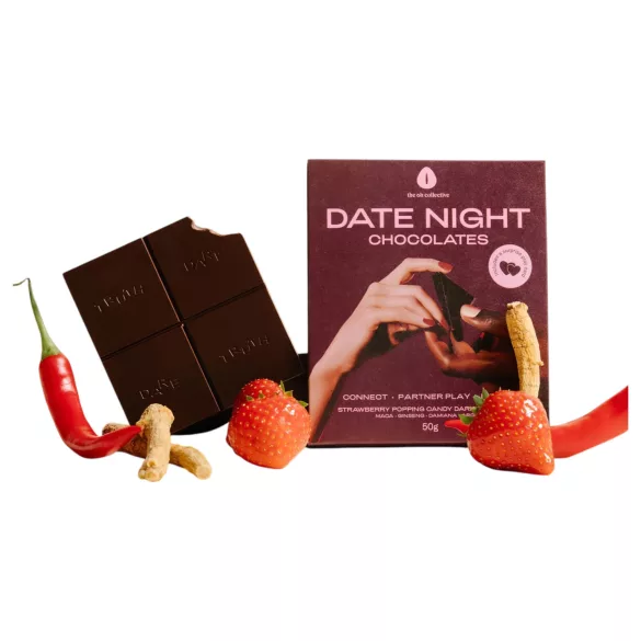 The Oh Collective Date Night - cioccolato fondente con mele e fragole per coppie (50 g)