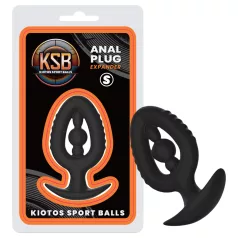 Kiotos - plug anale in silicone con dilatatore S (nero)