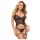 Zôf Jade - corsetto trasparente con reggicalze e perizoma (nero) - L/XL