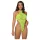 Zôf Sunny - body in pizzo a sgambatura alta con laccetto al collo (giallo)
