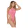 Zôf Cora - body in pizzo a sgambatura alta con laccetto al collo (rosa)