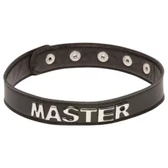 X-Play Master - collare BDSM regolabile - ecopelle nera