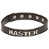 X-Play Master - collare BDSM regolabile - ecopelle nera