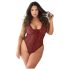 Allure - body a stampa leopardata (rosso)