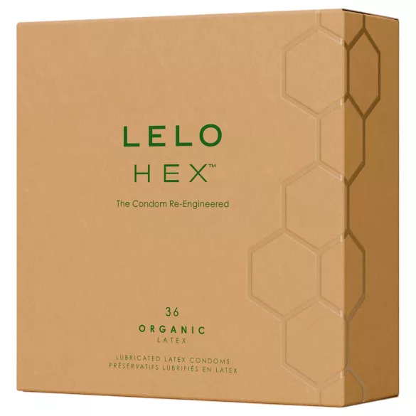 LELO Hex Organic - preservativi potenziati - lattice naturale - 36 pezzi