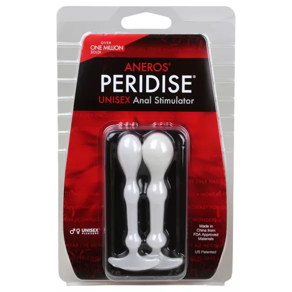 Aneros Peridise - set di dildo anale - 2 pezzi - bianco