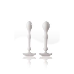   Dildo anale Peridise design stretto - set di 2 pezzi (bianco)