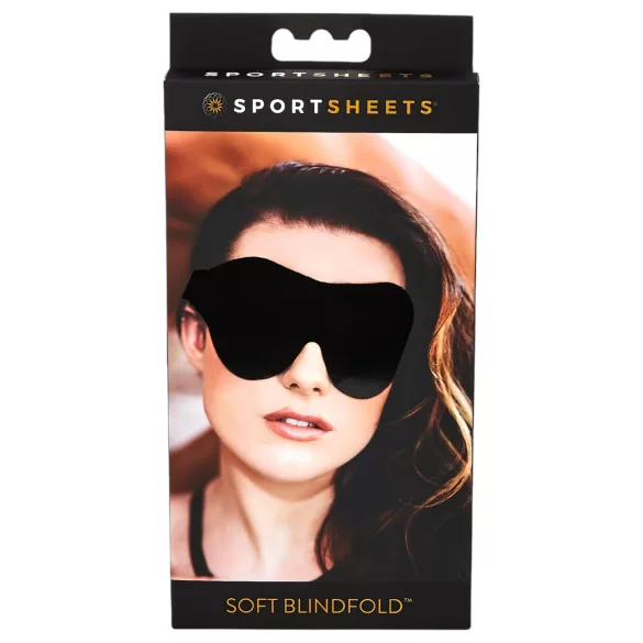 Sportsheets - maschera per occhi morbida ed elastica - nero