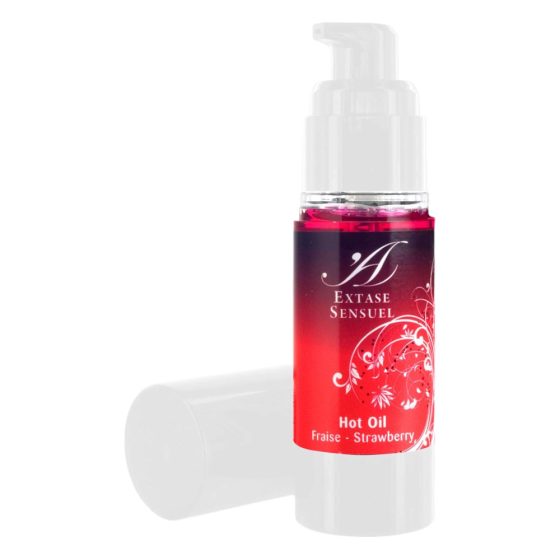 Olio da massaggio erotico riscaldante al sapore di fragola - Extase Sensuel (30ml)
